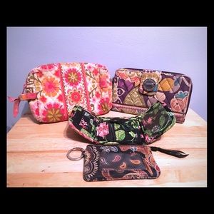 Vera Bradley Lot Purse Wallet Makeup Bag Keychain